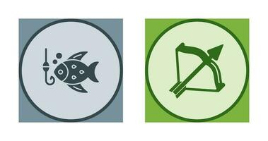 Bow and Fishing Icon vector