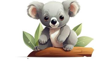 un linda pequeño coala en vector estilo. generativo ai foto
