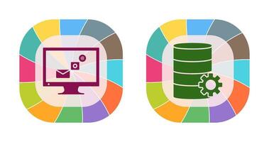 digital márketing y base de datos administración icono vector