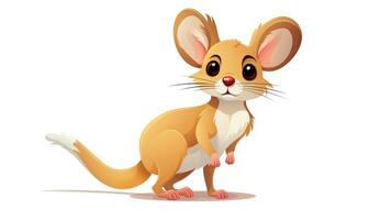 a cute little Kangaroo Rat in vector style. Generative AI photo