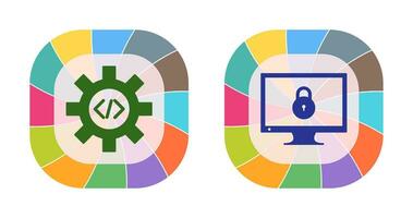 code optimization and closed access  Icon vector