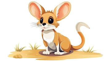 a cute little Kangaroo Rat in vector style. Generative AI photo