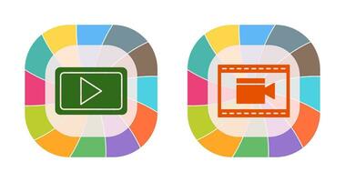 Video Communication and Video and Animation Icon vector