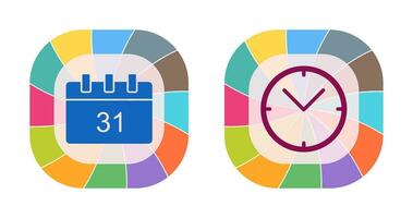 calendar and clock Icon vector