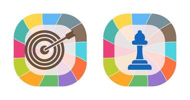 Dartboard and Bishop Icon vector