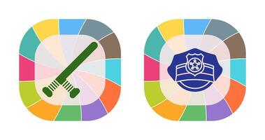 Baton and Police Icon vector