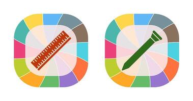 Ruler and Nail Icon vector