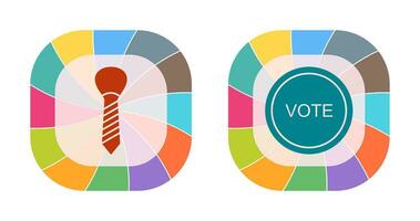 Tie and Vote Link Icon vector