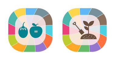 Fruits and Vegetables and Plantation Icon vector