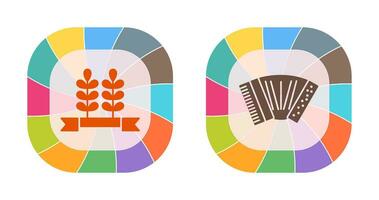 Accordion a d Wheat Icon vector