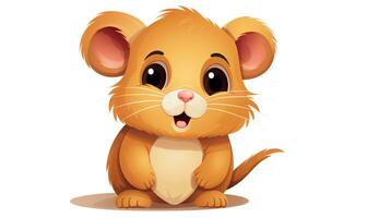 a cute little Hamster in vector style. Generative AI photo