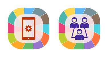 Network Settings and Connected Users Icon vector