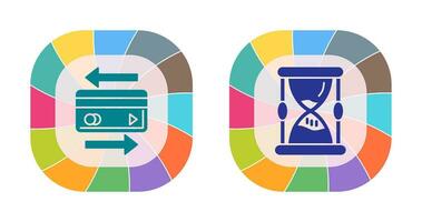 Transaction and Hourglass Icon vector