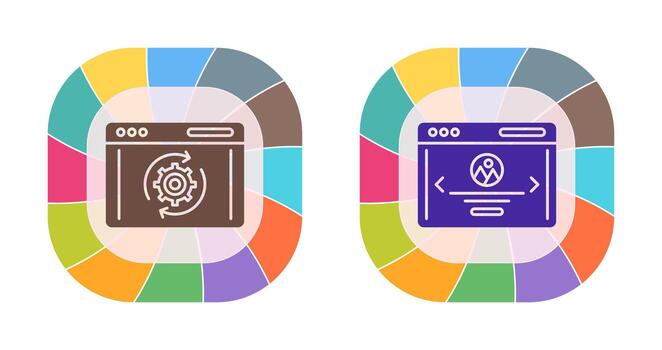 Recovery and Web Page Icon vector