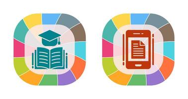 Graduation and Phone Icon vector