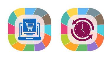 Add to Cart and Run time Icon vector
