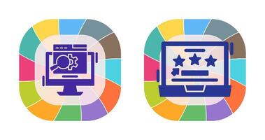 Search Engine and Rating Icon vector