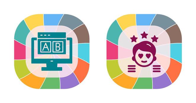 ab pruebas y ux revisión icono vector