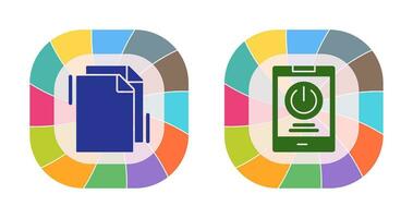 Copy and Power Icon vector