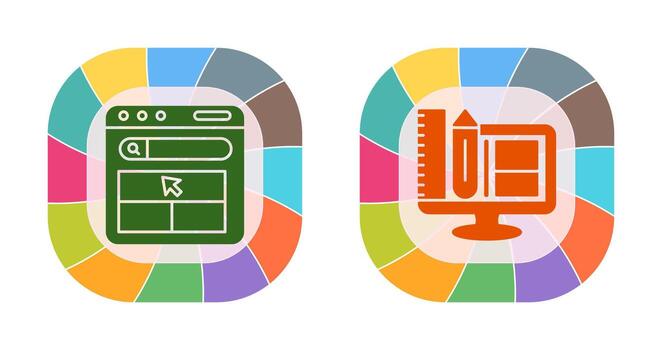 sitio web y web diseño icono vector