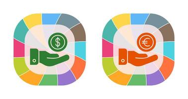 Dollar and Euro Icon vector