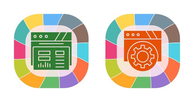 Dashboard and Browser Icon vector