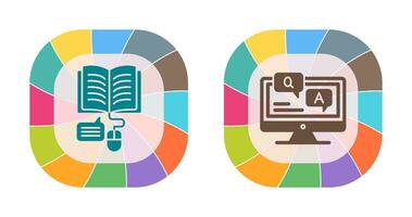 Online Learning and Faq Icon vector