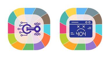 Encryption and 404 Error Icon vector