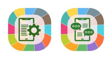 Settings and Chat Icon vector