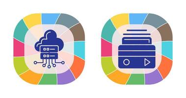 Server and Atm Card Icon vector