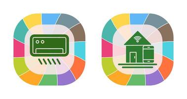 Air Conditioner and Home Automation Icon vector