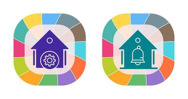 Settings and Alert Icon vector