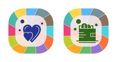 Heart and Wallet Icon vector