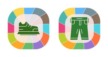 Zapatos y pantalones icono vector