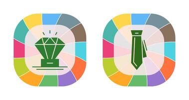 Diamond and Tie Icon vector