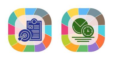 Goals and Pie Chart Icon vector