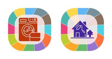 Washing Machine and Home Repair Icon vector