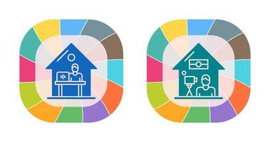 Work At Home and Lie Record Icon vector