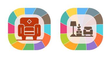 Armchair and Living Room Icon vector