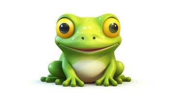 a cute little Frog in vector style. Generative AI photo