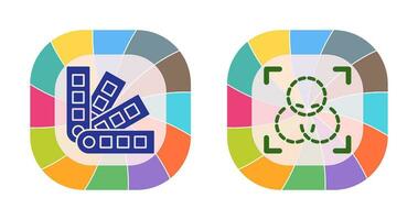 pantone and intersection Icon vector