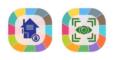 Real Estate and Eye Scan Icon vector