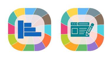 Object Alignment and Web Page Icon vector