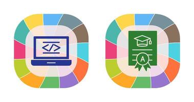Coding and Report Card Icon vector