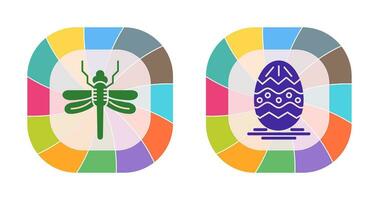 Dragonfly and Easter  Icon vector