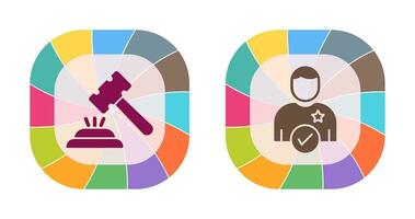 Gavel and Candidate Icon vector