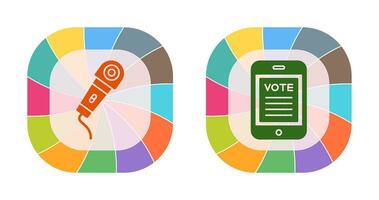 Microphone and Vote Icon vector