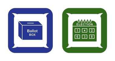 votación caja y elección día icono vector