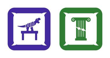 Bones Exhibit and Broken Icon vector