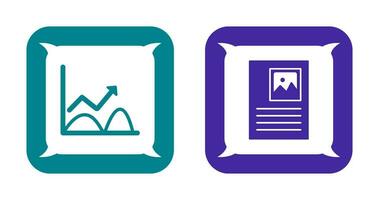 trend in graph and picture attachemnet  Icon vector